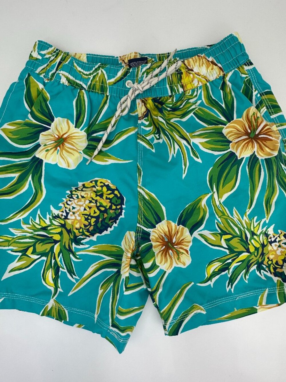 CARIBBEAN JOE Tropical Pineapple Swim Trunks Men’s Small